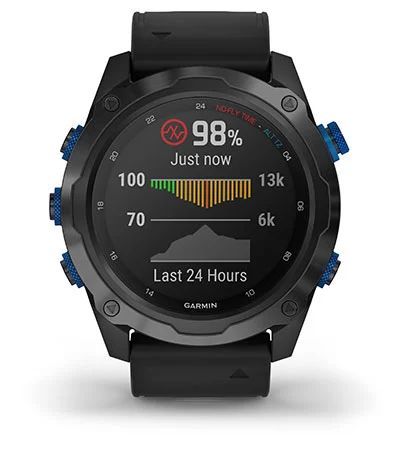 Умные часы Garmin Descent MK2 стальные с черным ремешком
