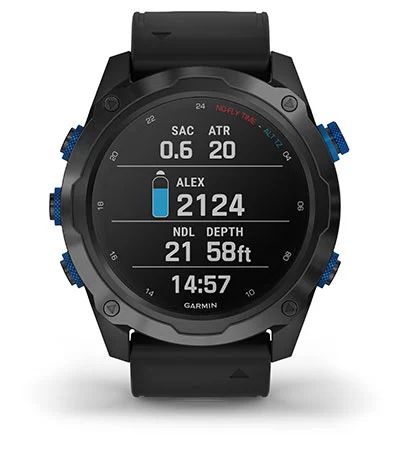 Умные часы Garmin Descent MK2 стальные с черным ремешком